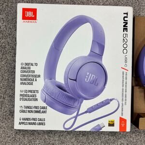 New! Purple JBL Tune 520BT Wireless On-Ear headphones